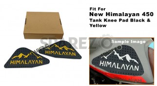 Fit For Royal Enfield New Himalayan 450 Rubber Tank Knee Pad Black and Yellow